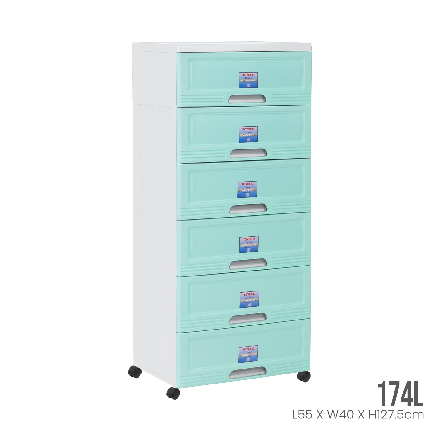 6 TIER WIBBY CABINET W/WHEELS (609-6)