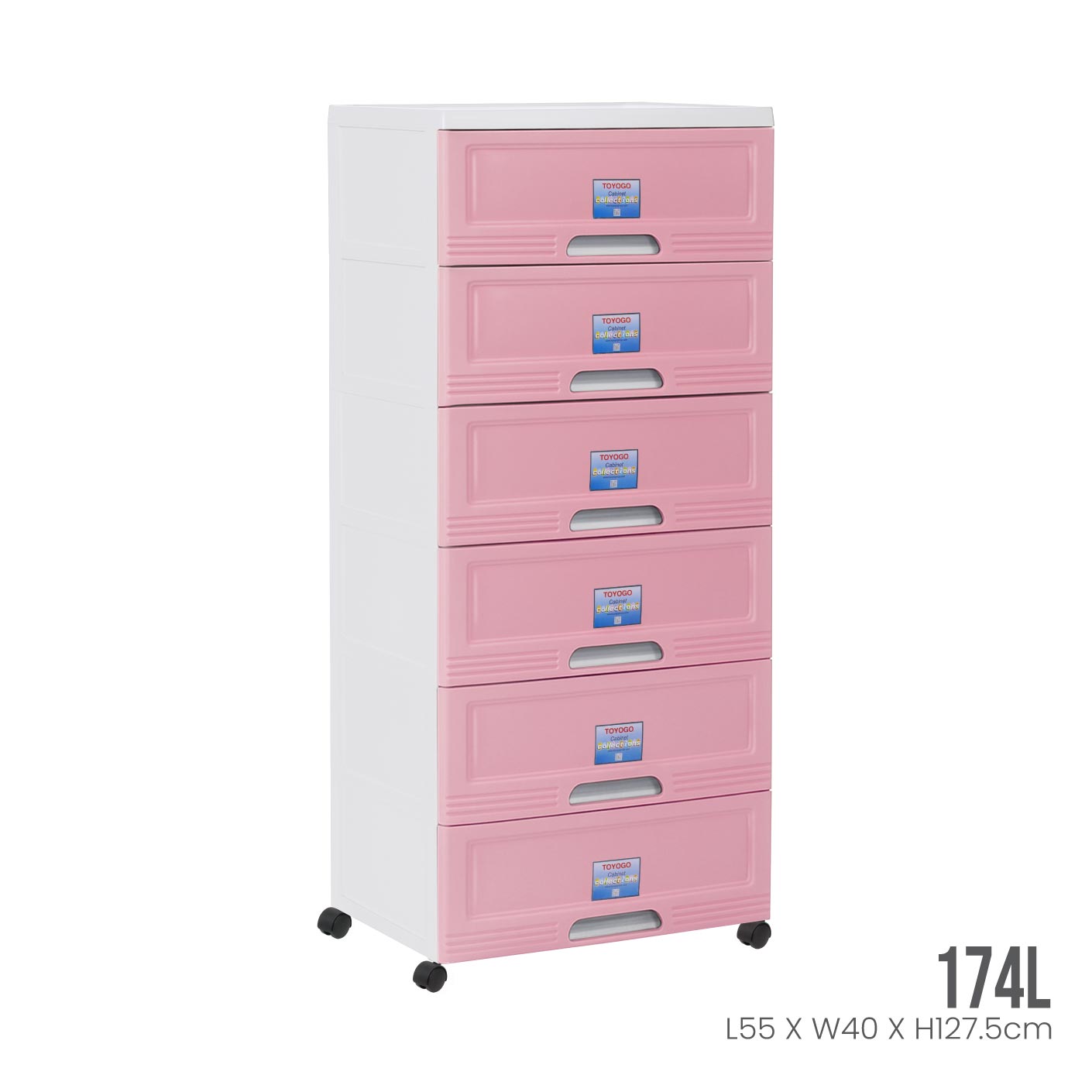 6 TIER WIBBY CABINET W/WHEELS (609-6)