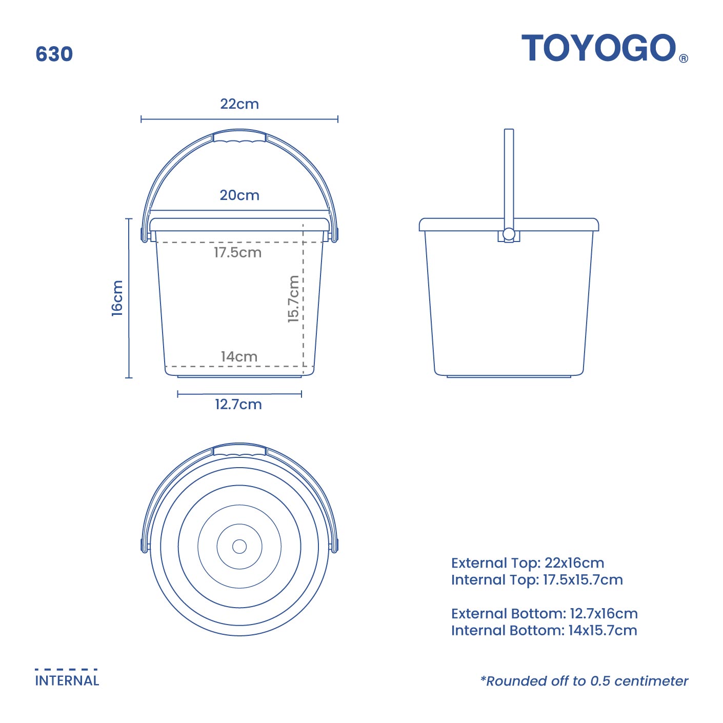 PIN PIN PAIL (1 GAL) 5L (630)