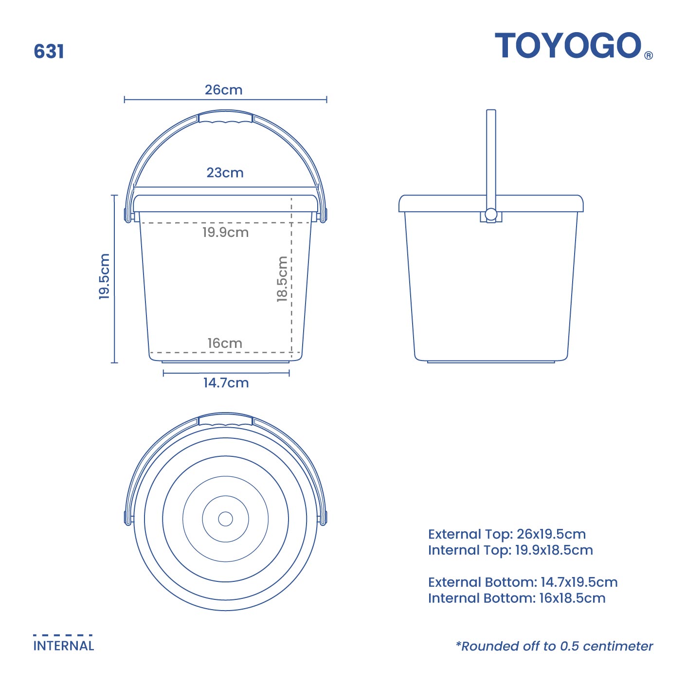 PIN PIN PAIL (1.5 GAL) 6L (631)
