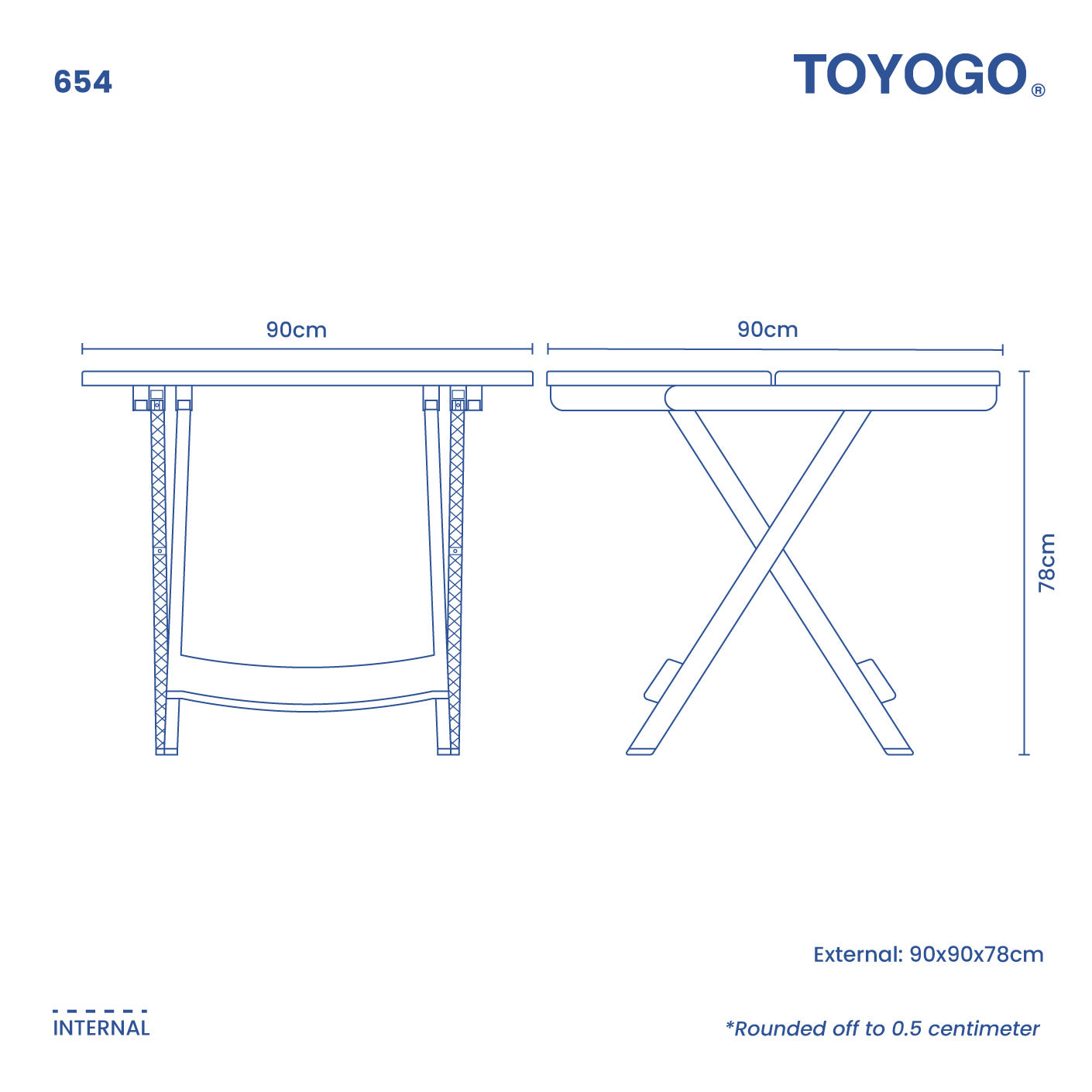 FOLDABLE TABLE SQ (654)