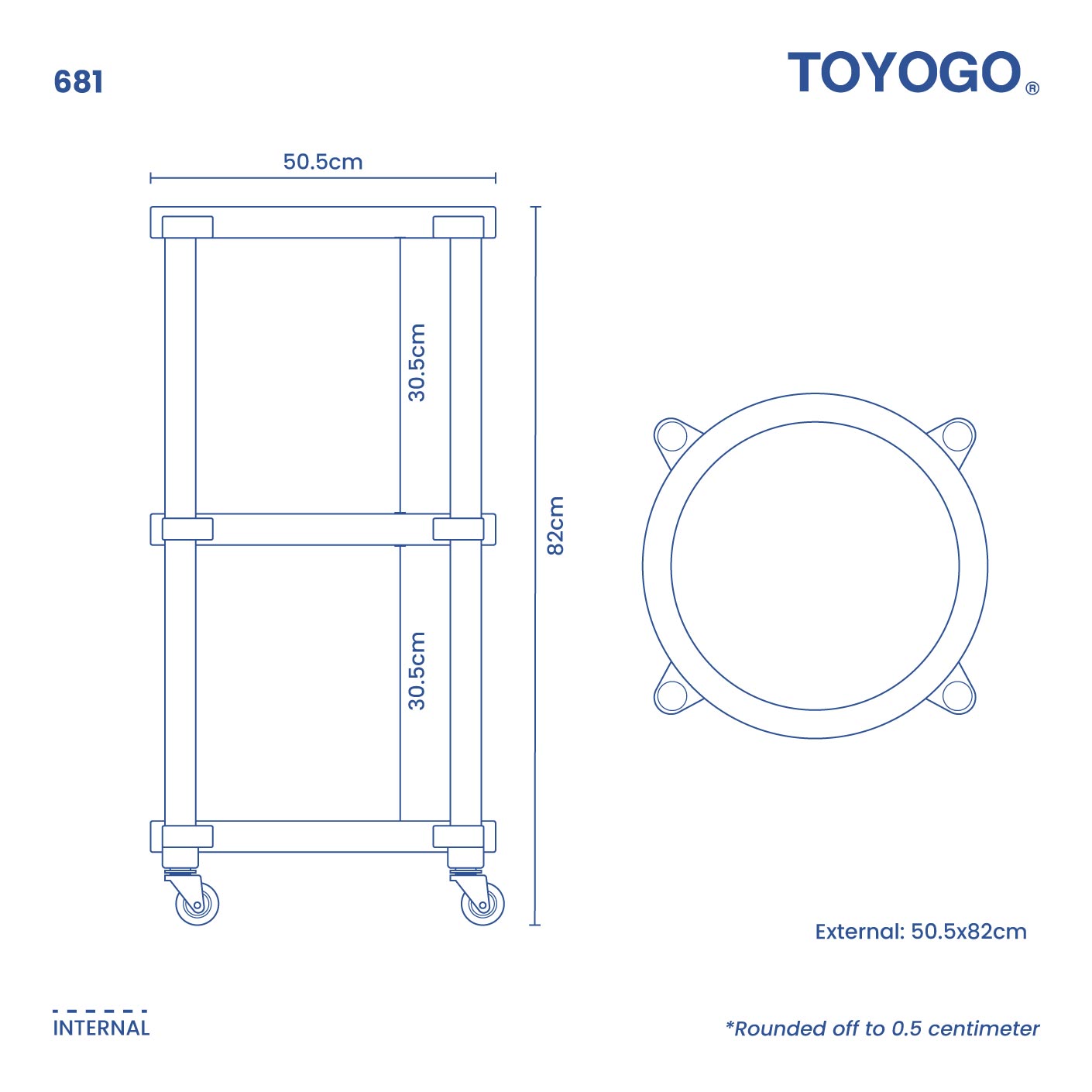 3 TIER SERVING CART DIY (681)