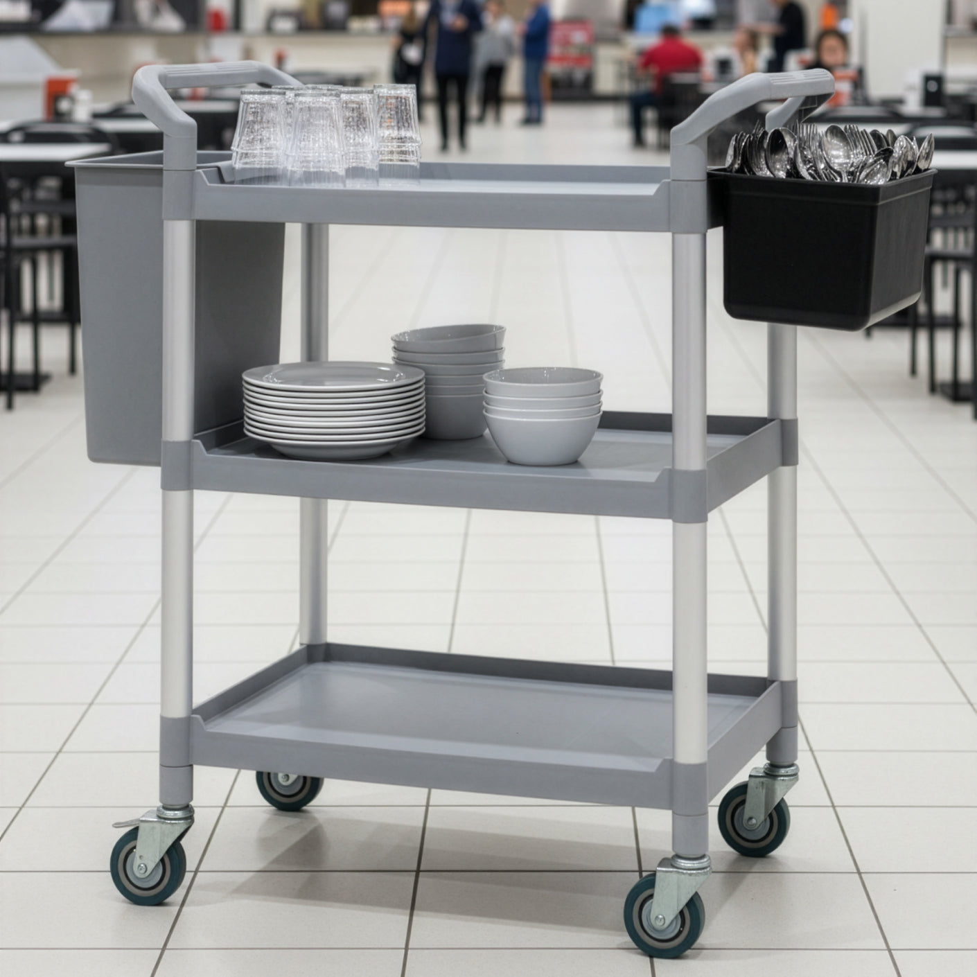 3 TIER CATERING CART W/WHLS (682)