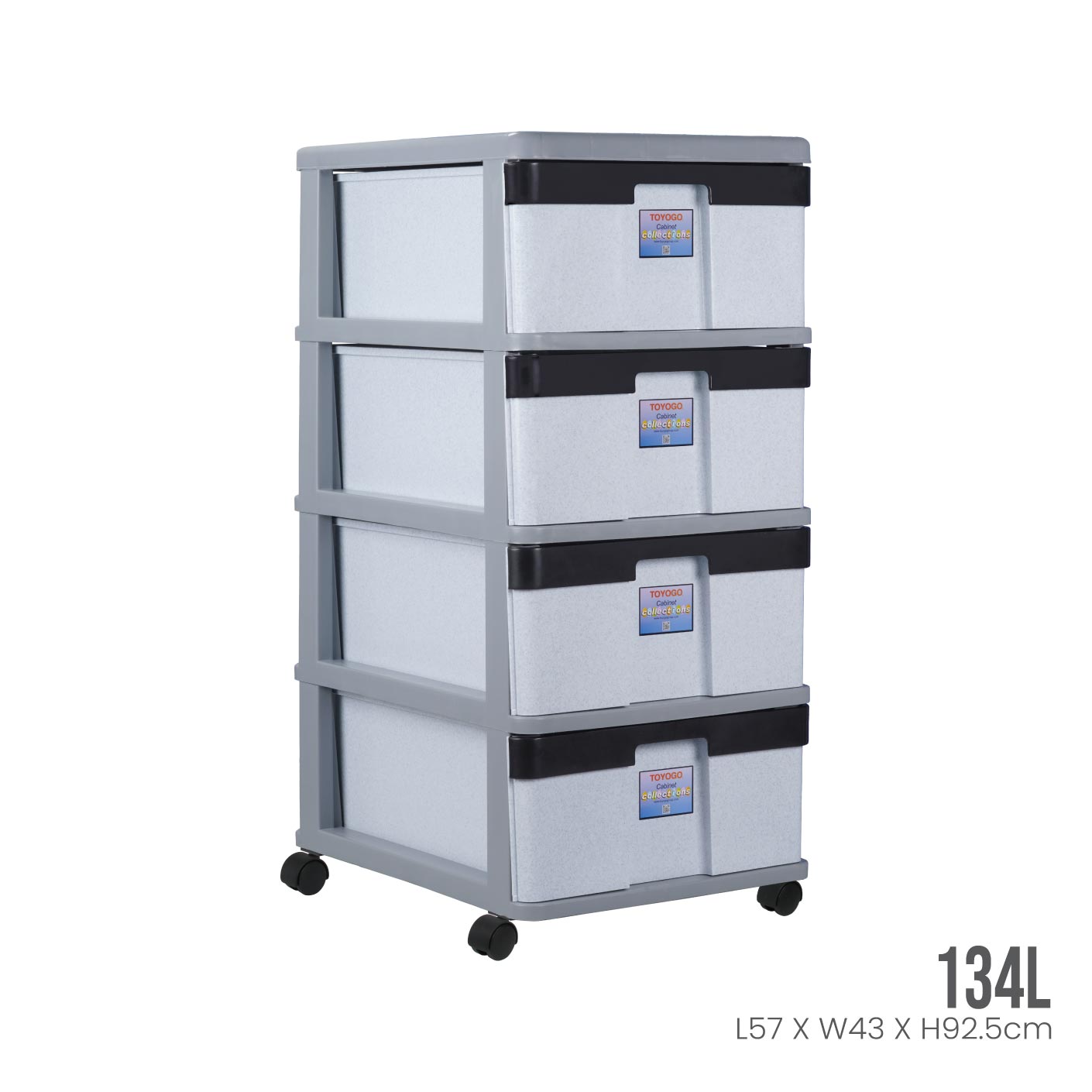 4 TIER XL CABINET W/WHEELS (704-4)