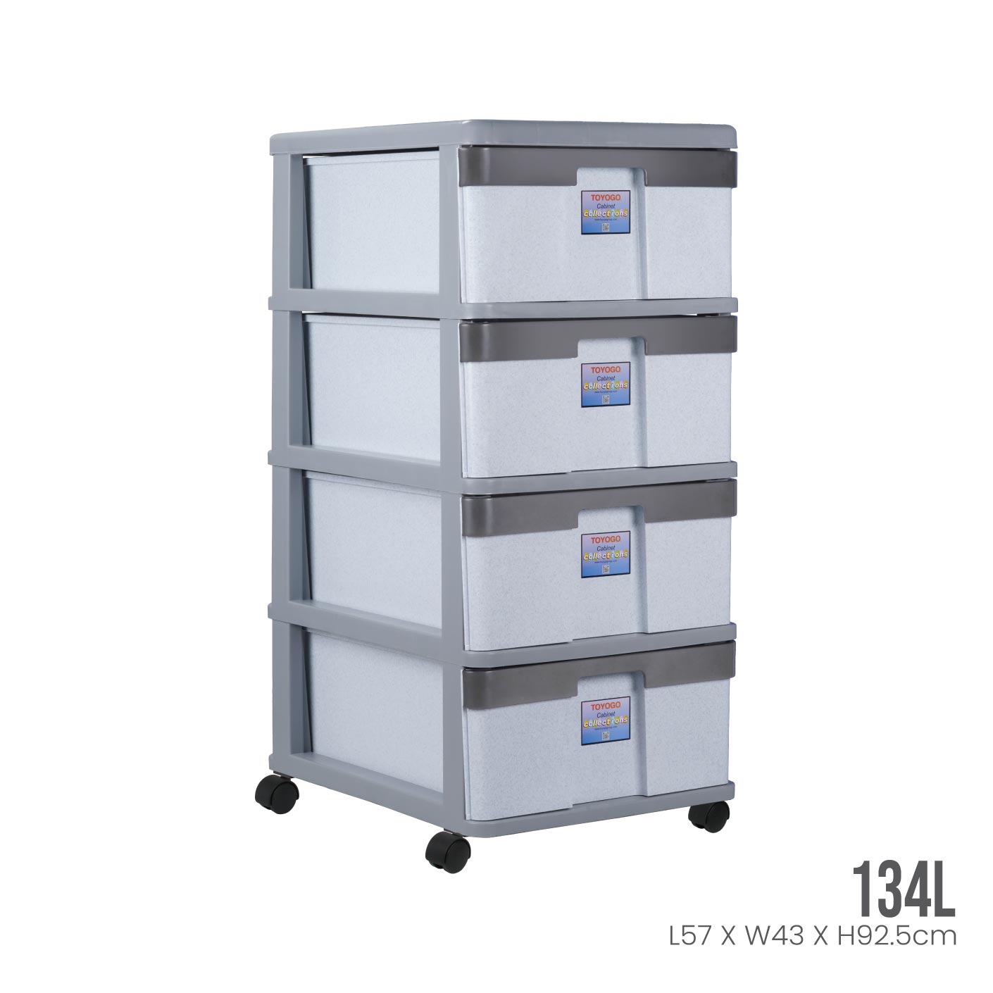4 TIER XL CABINET W/WHEELS (704-4)