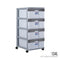 4 TIER XL CABINET W/WHEELS (704-4)