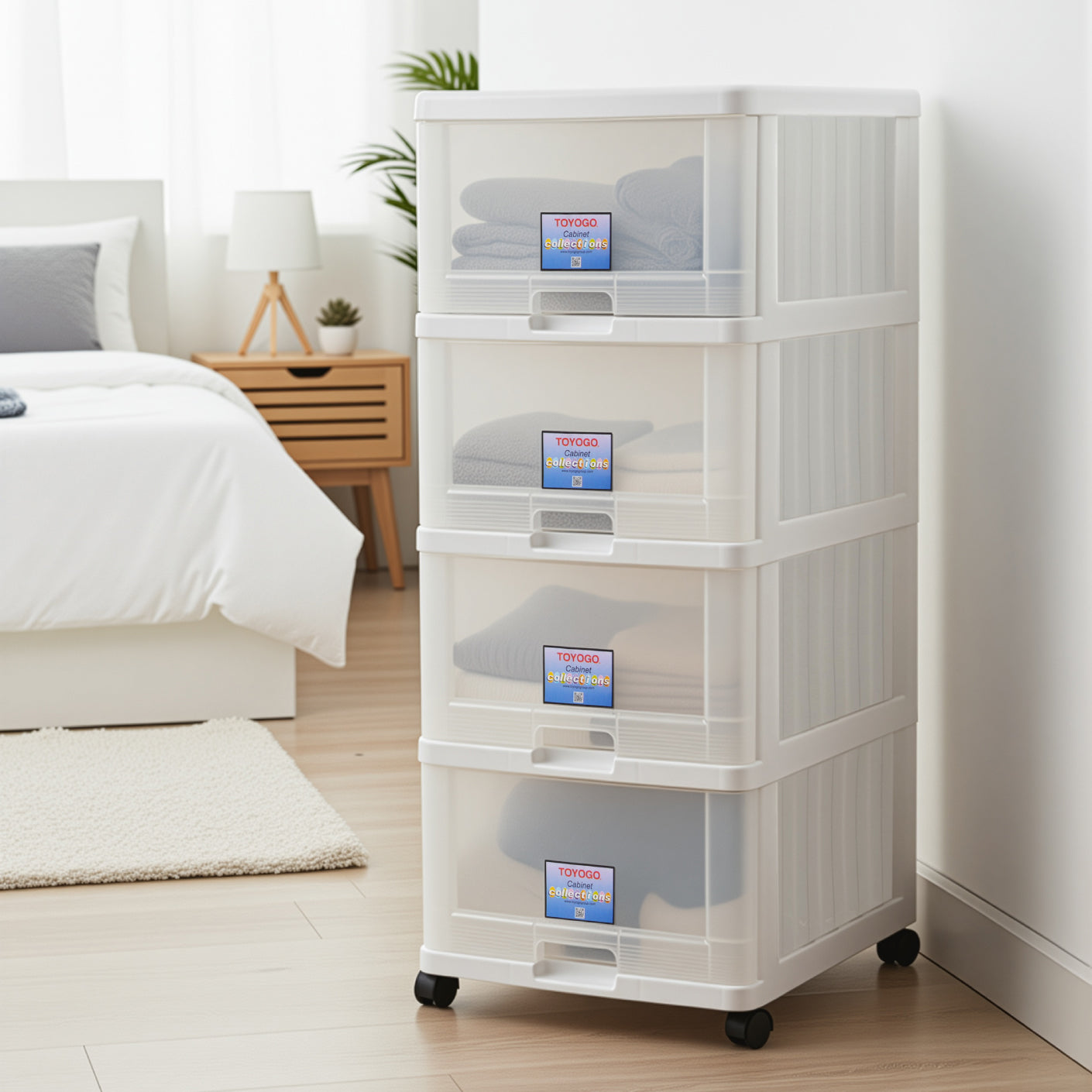 4 TIER MENTON DRAWER W/WHLS (707-4)