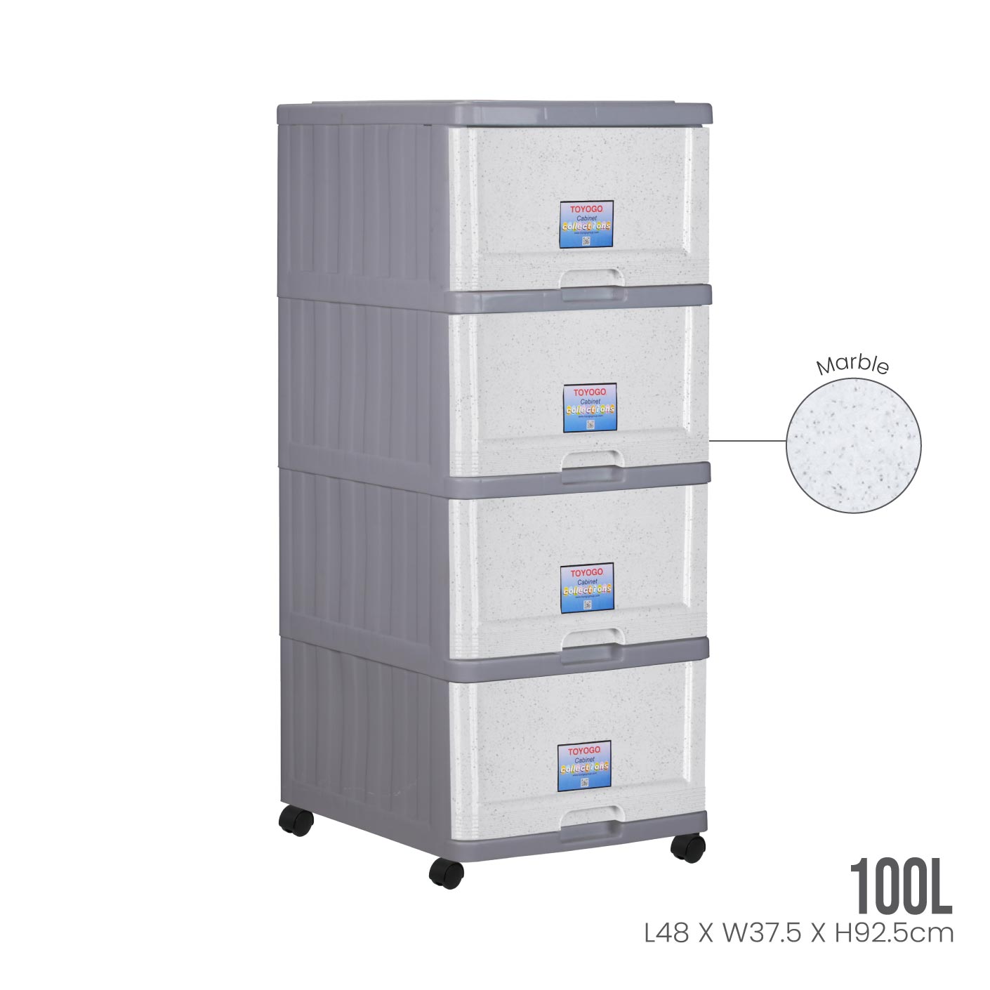 4 TIER MENTON DRAWER W/WHLS (707-4)