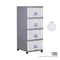 4 TIER MENTON DRAWER W/WHLS (707-4)