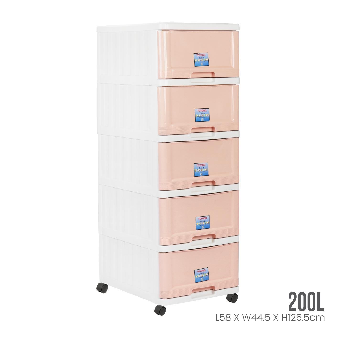 5 TIER MENTON DRAWER W/WHLS (709-5)