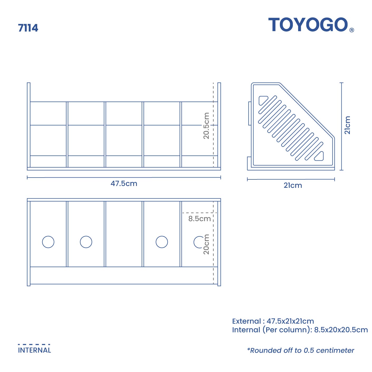 5 COLUMN BOOK SHELF (7114)