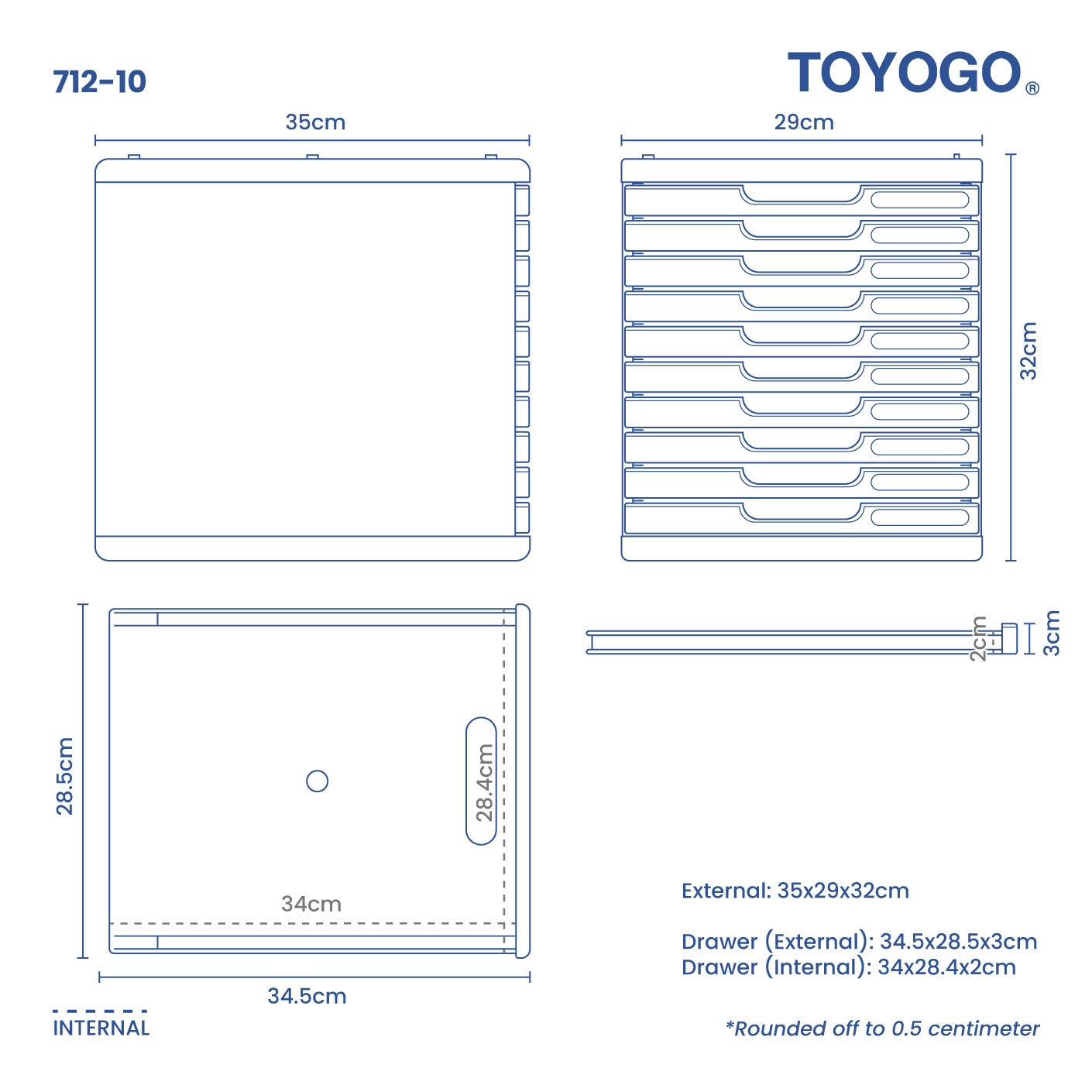 DESKTOP DRAWER (10S) (712-10)