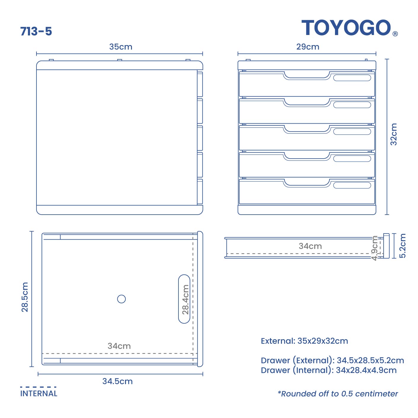 DESKTOP DRAWER (5S) (713-5)
