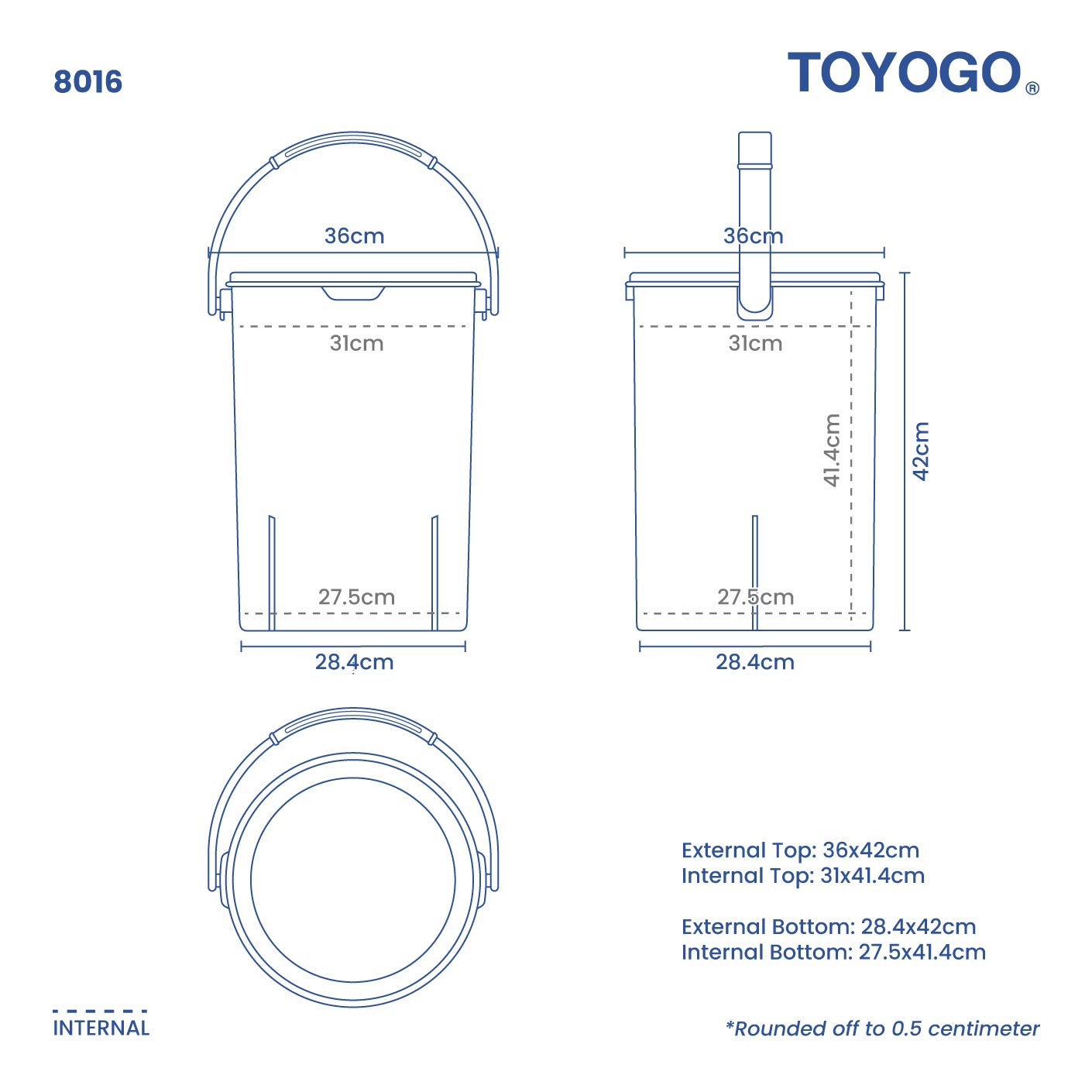 AIRTIGHT HANDY CONTAINER (L) (8016)