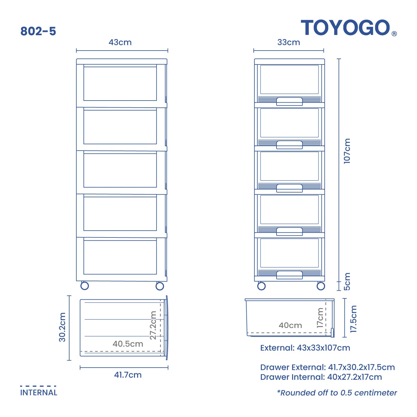 5 TIER MARINE DRAWER (802-5)