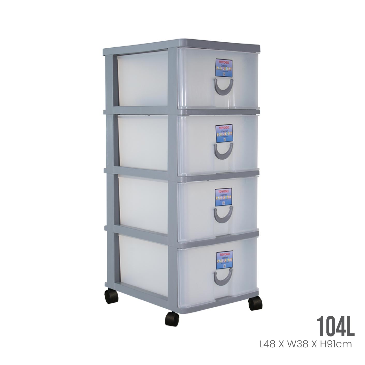 4 TIER STOCKER W/WHEELS (803-4)