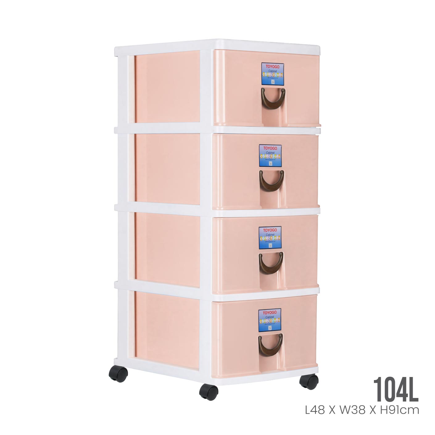 4 TIER STOCKER W/WHEELS (803-4)