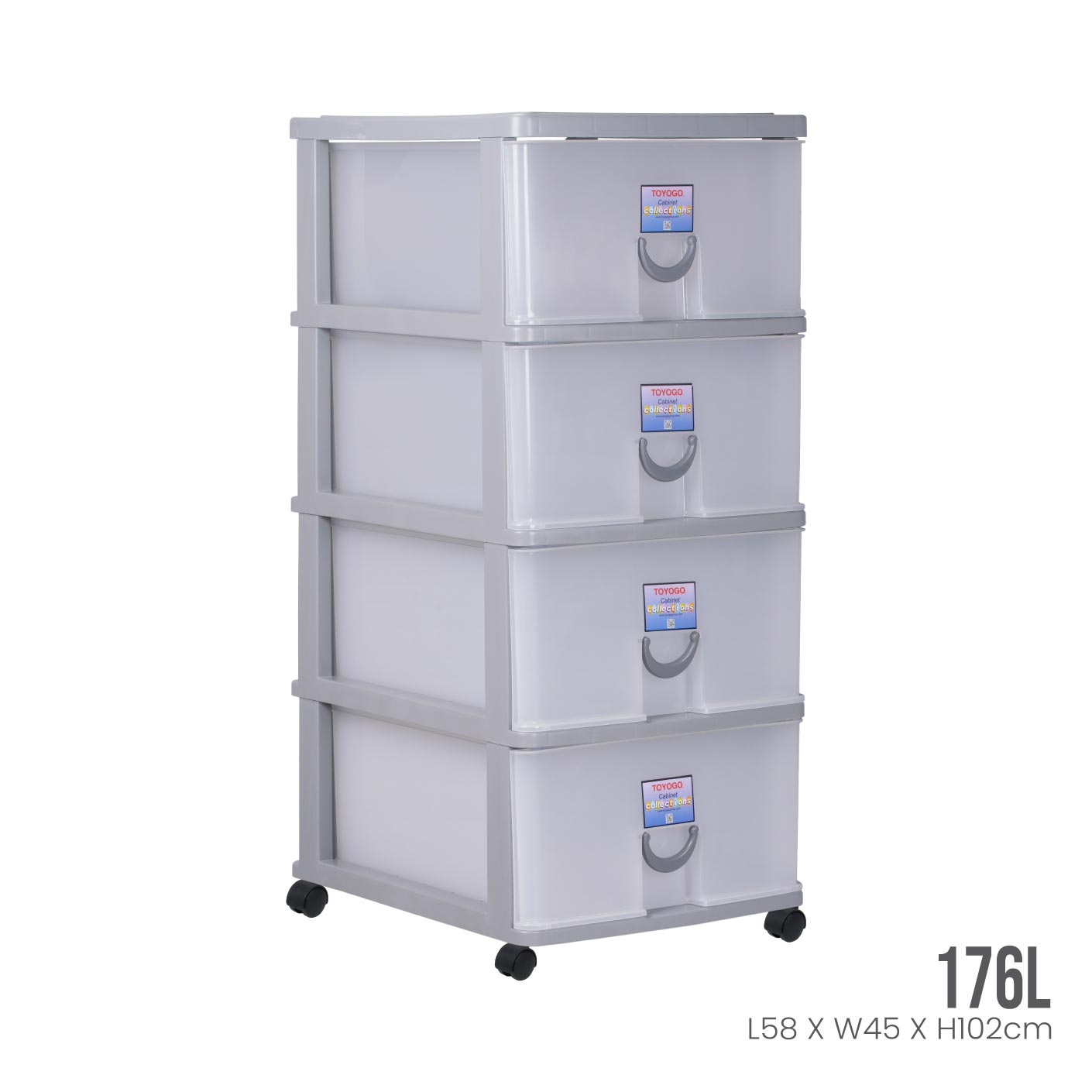 4 TIER BITANIC CABINET W/WHL (804-4)