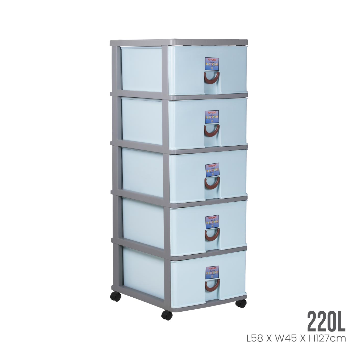 5 TIER BITANIC CABINET W/WHL (804-5)