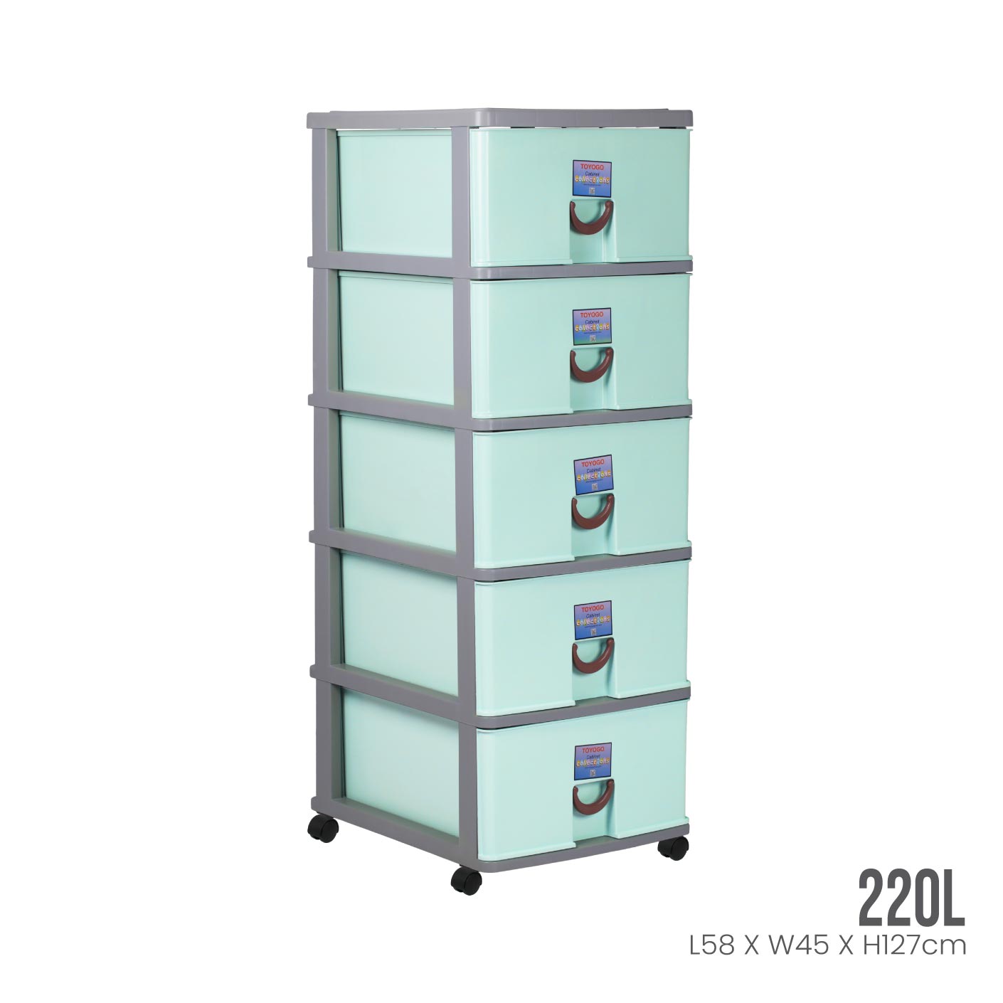 5 TIER BITANIC CABINET W/WHL (804-5)