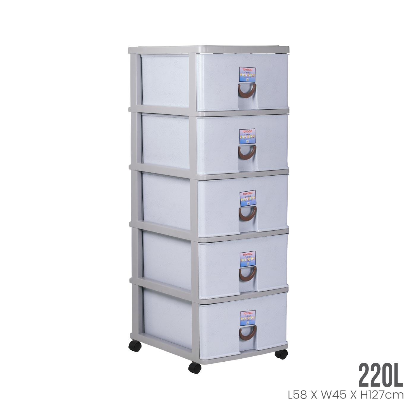 5 TIER BITANIC CABINET W/WHL (804-5)