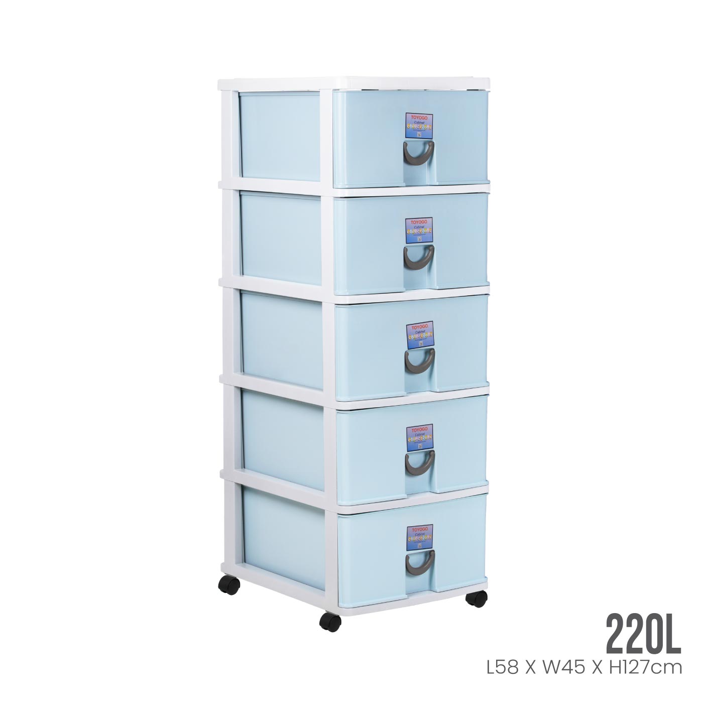 5 TIER BITANIC CABINET W/WHL (804-5)