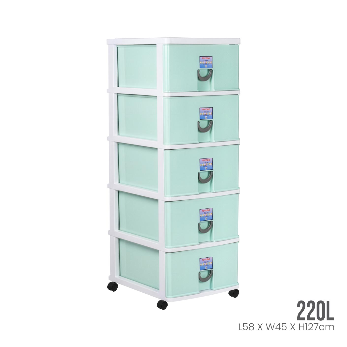 5 TIER BITANIC CABINET W/WHL (804-5)