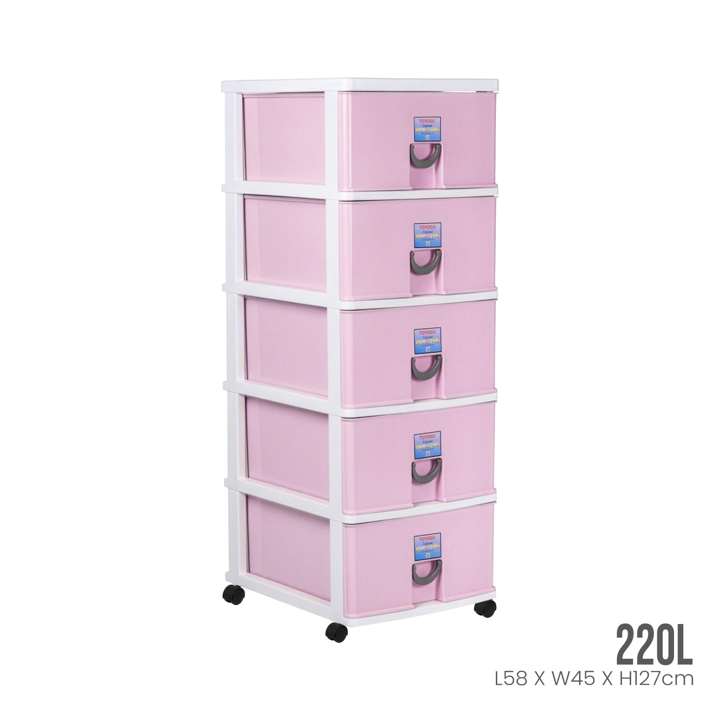 5 TIER BITANIC CABINET W/WHL (804-5)