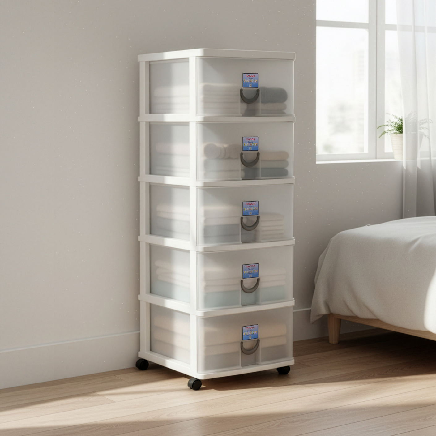 5 TIER BITANIC CABINET W/WHL (804-5)