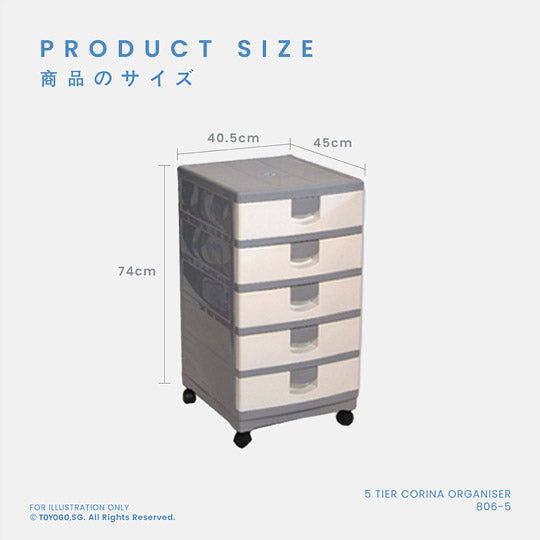5 TIER CORINA ORGANISER (806-5)