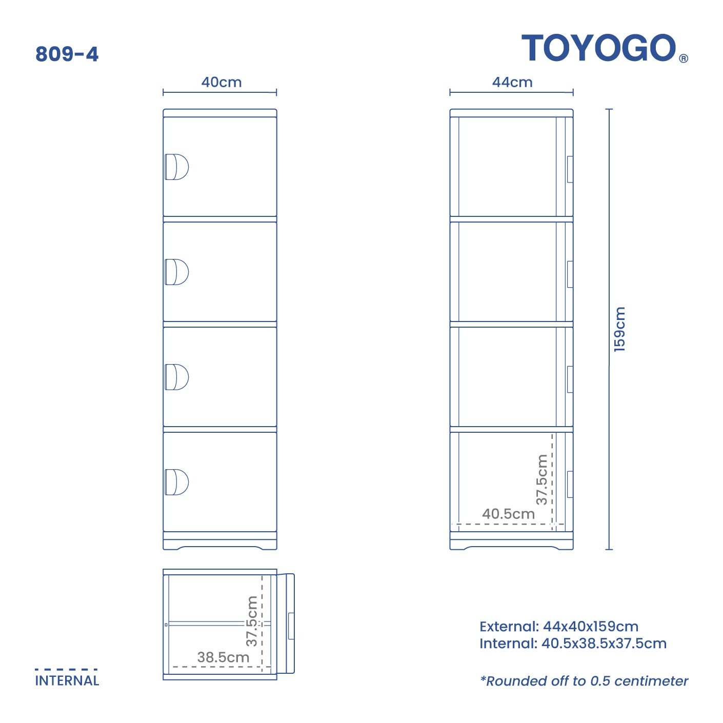 4 TIER CORINA CABINET (809-4)