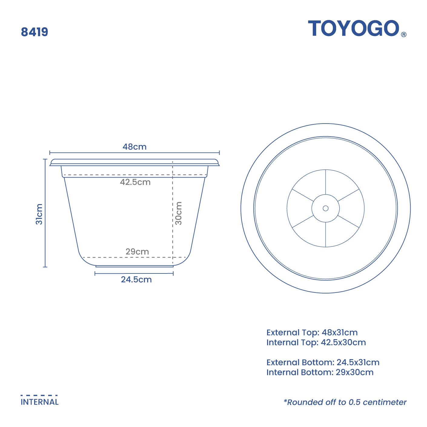 BASIN 19 INCH (DEEP) (8419)
