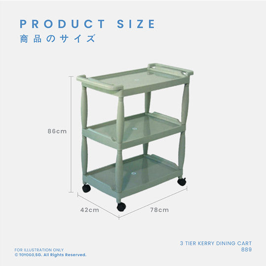 3 TIER KERRY DINING CART (889)