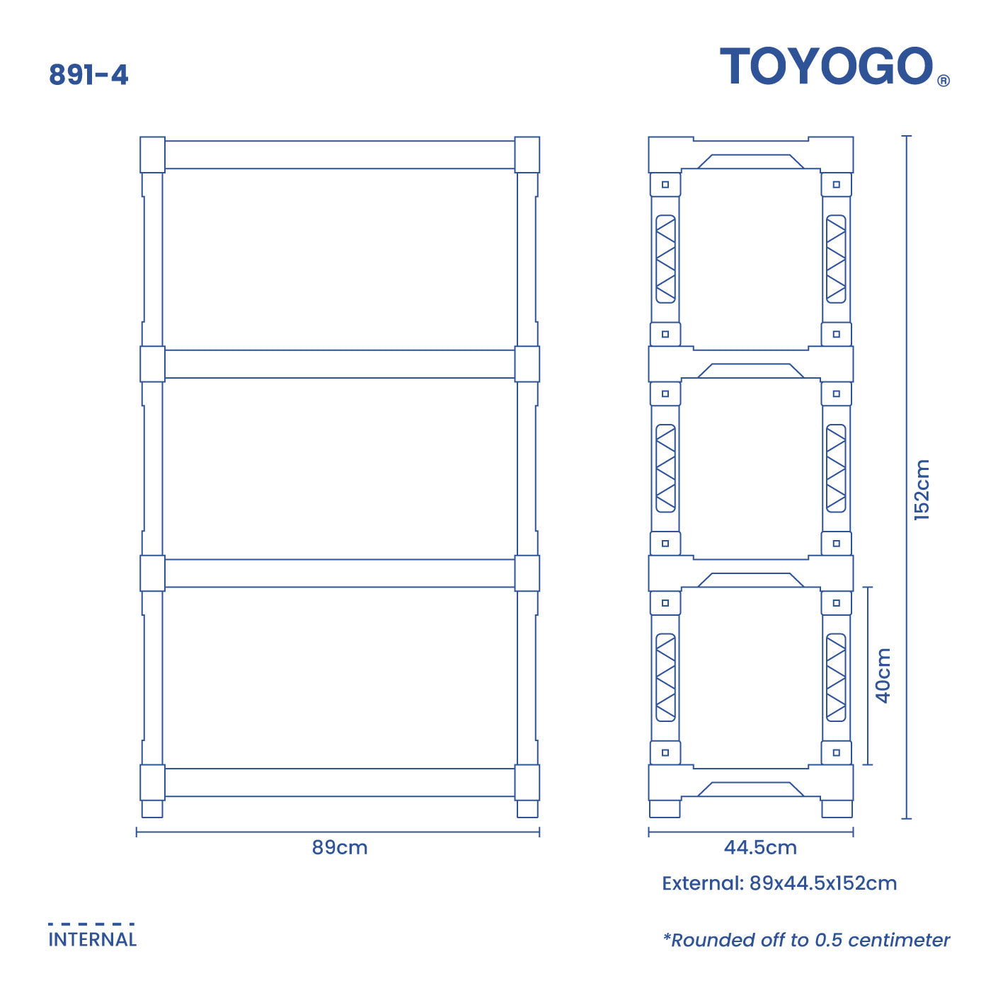 4 TIER SHELVING DIY (891-4)