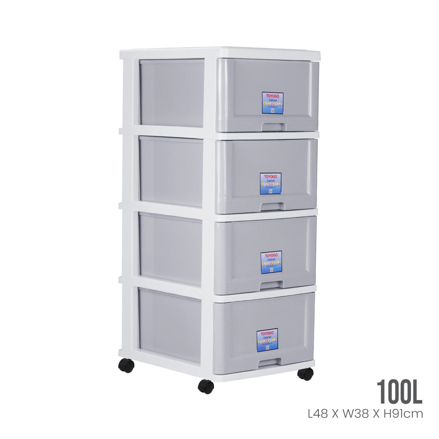 4 TIER MENTON DRAWER W/WHLS (903-4)