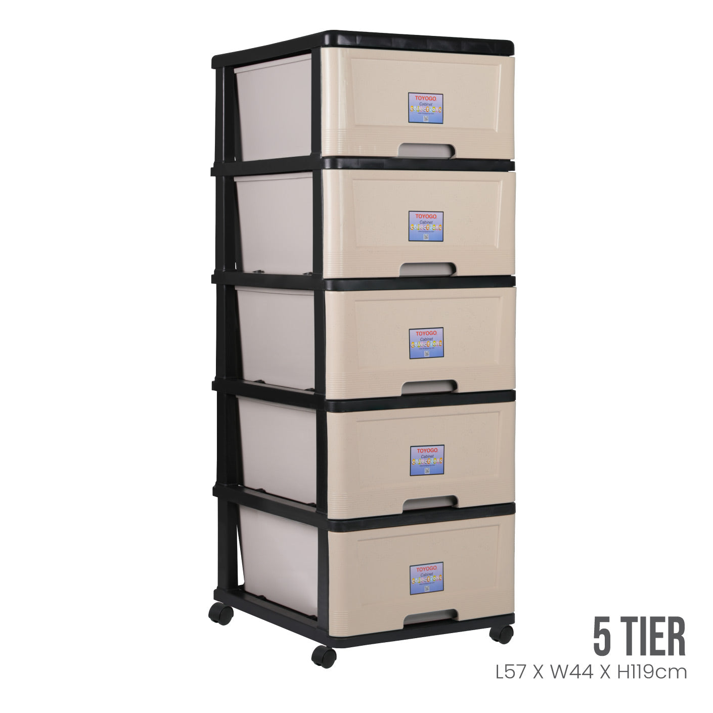 5 TIER CABINET W/WHL (904-5)