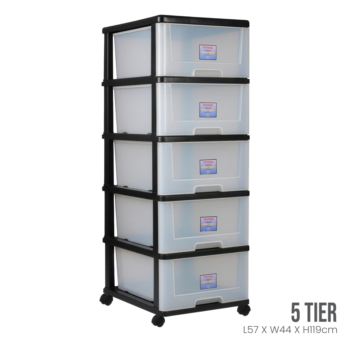 5 TIER CABINET W/WHL (904-5)