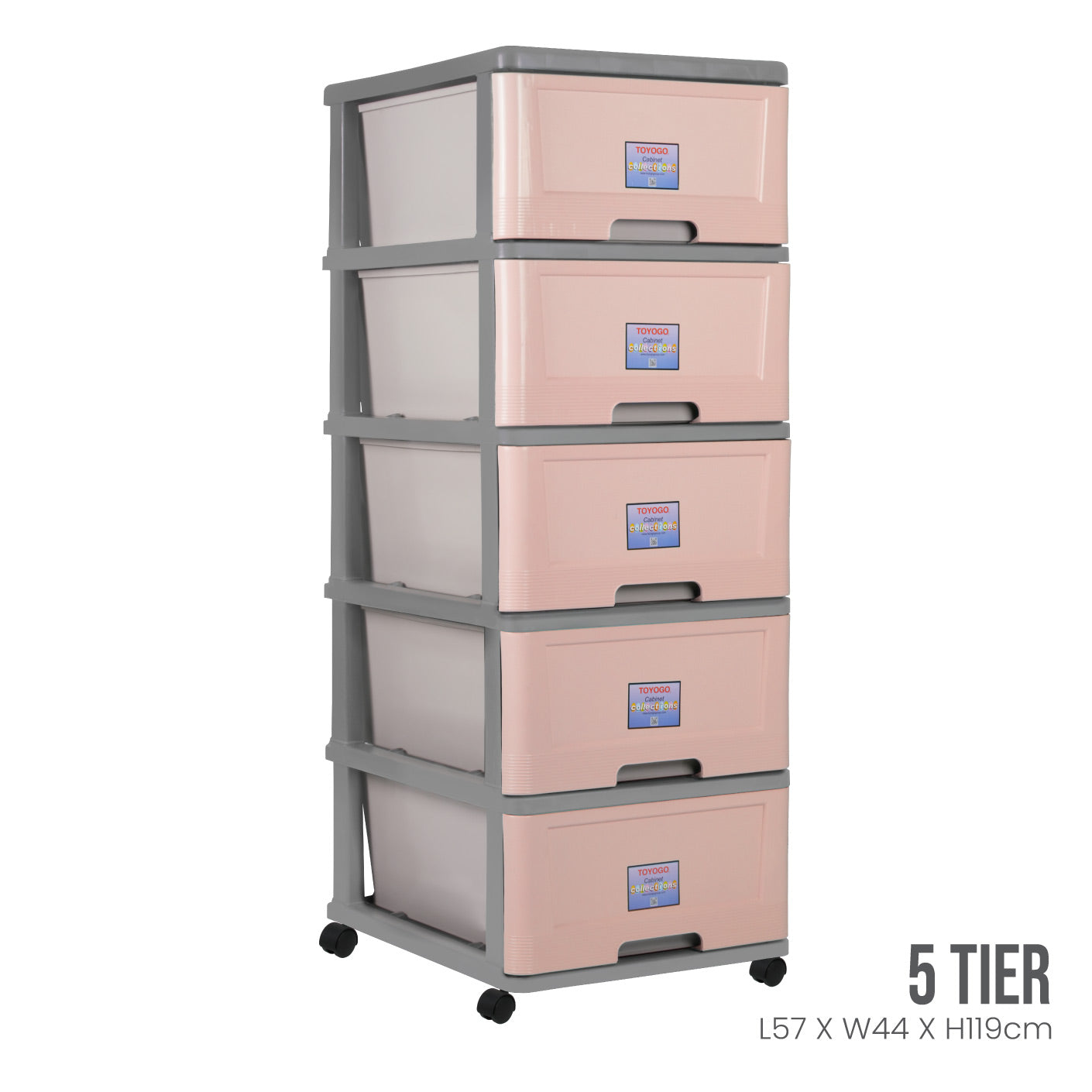 5 TIER CABINET W/WHL (904-5)