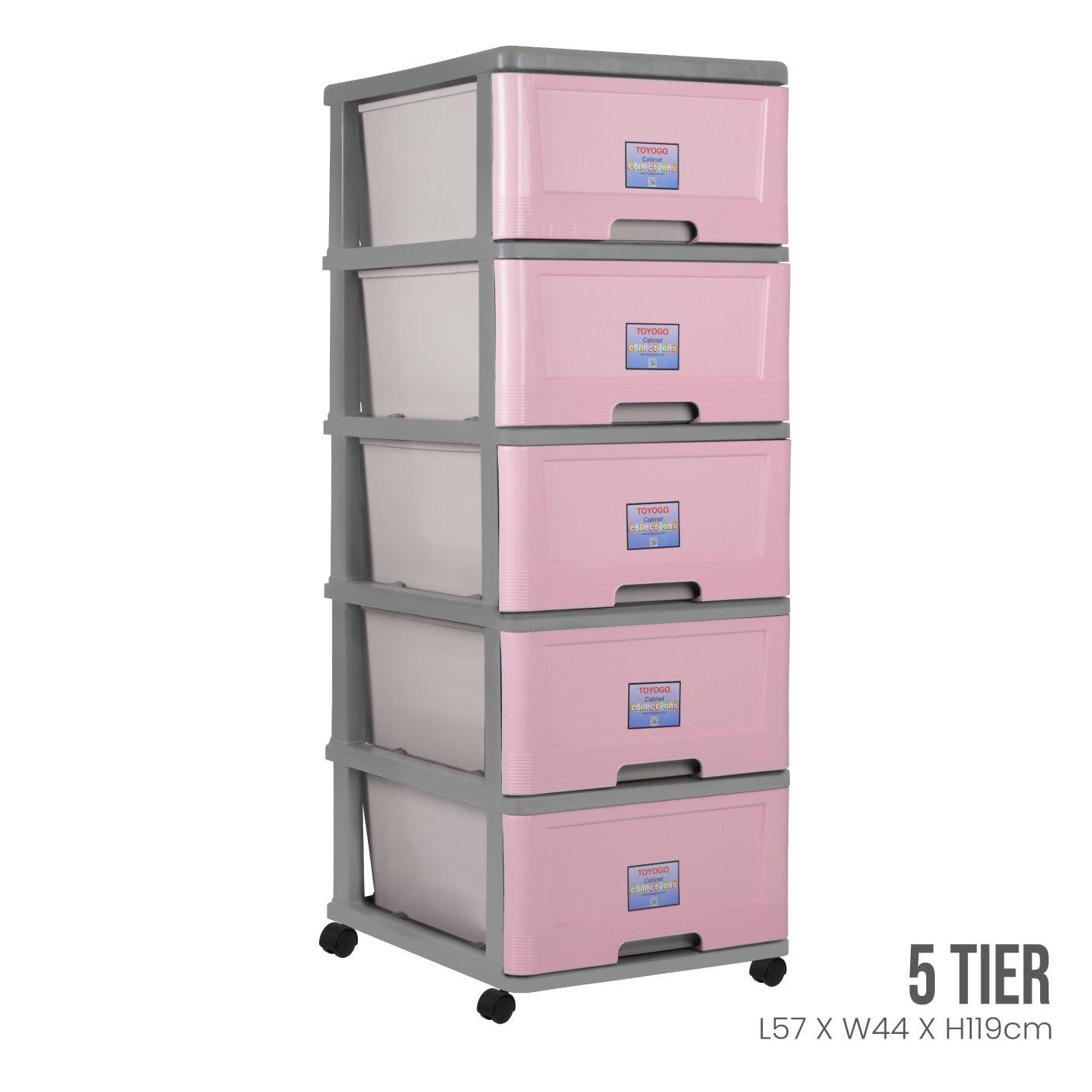 5 TIER CABINET W/WHL (904-5)