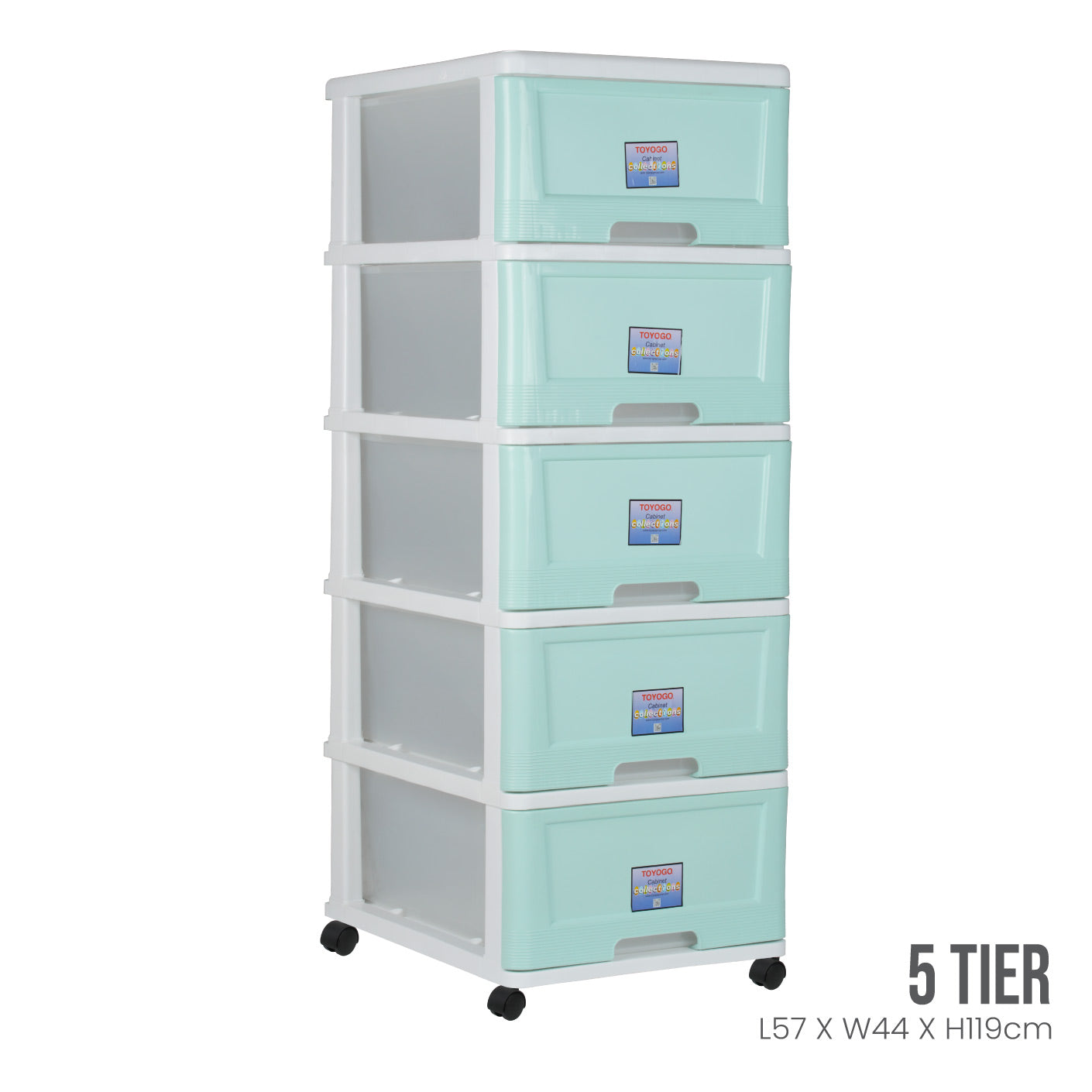 5 TIER CABINET W/WHL (904-5)