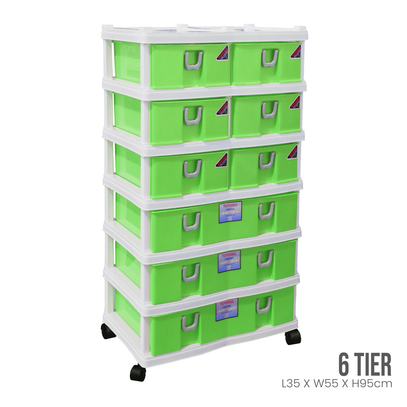6 TIER TWIN CABINET 9 DRAWER (912-6)