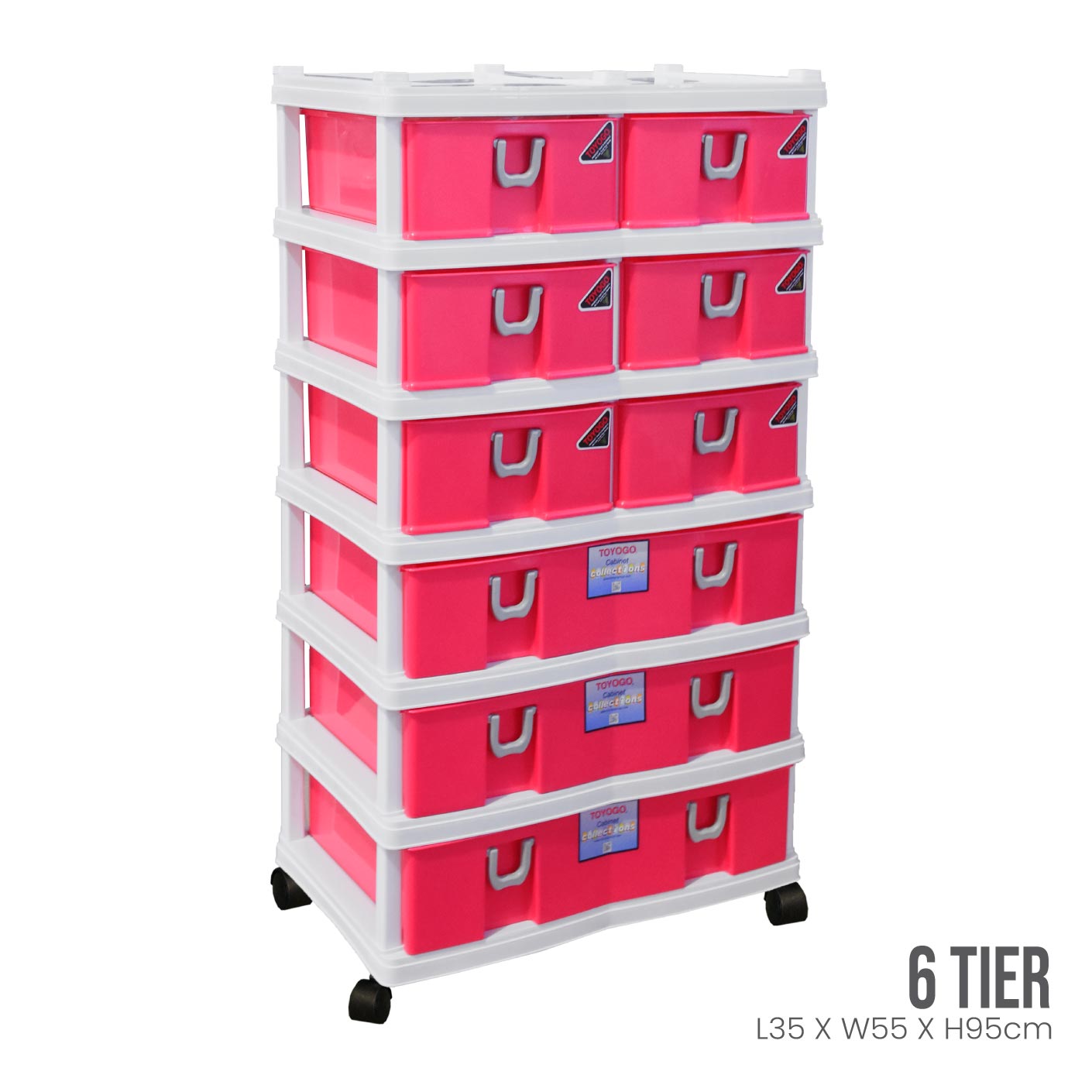 6 TIER TWIN CABINET 9 DRAWER (912-6)