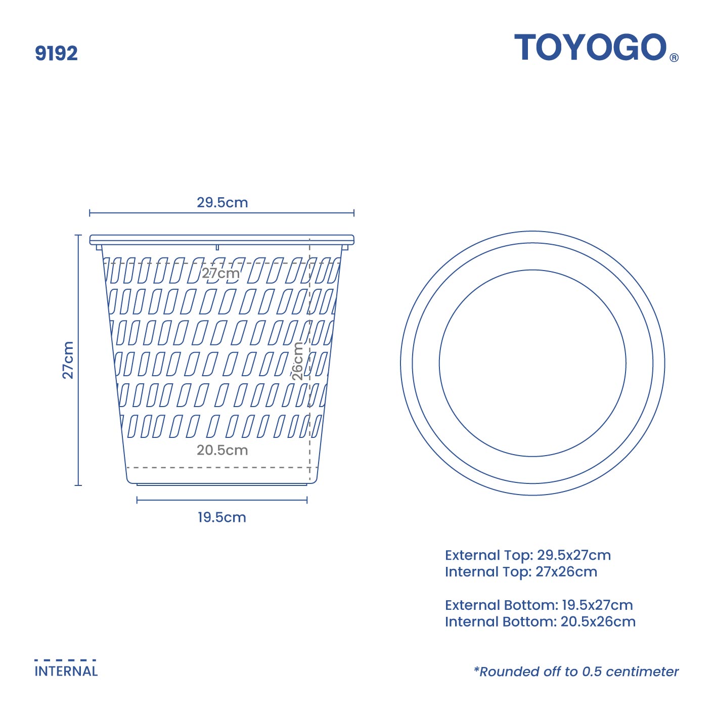 CINDY PAPER BASKET (M) (9192)