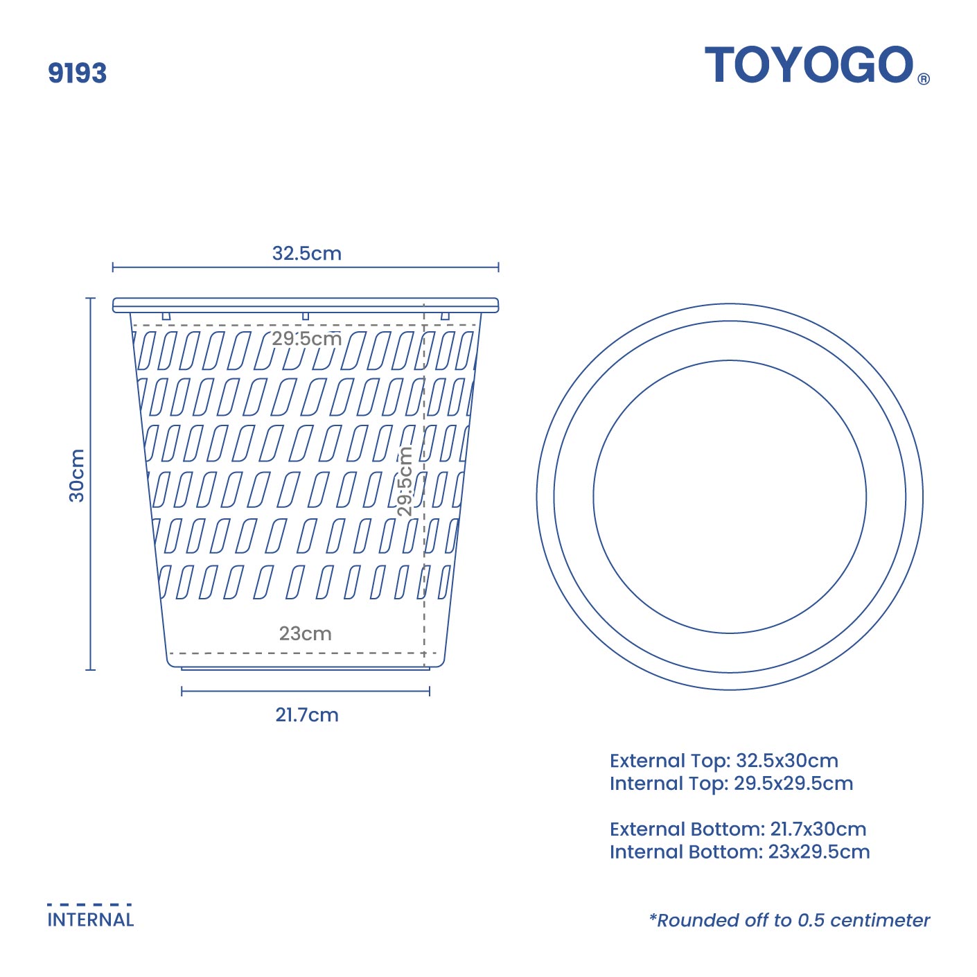 CINDY PAPER BASKET (L) (9193)