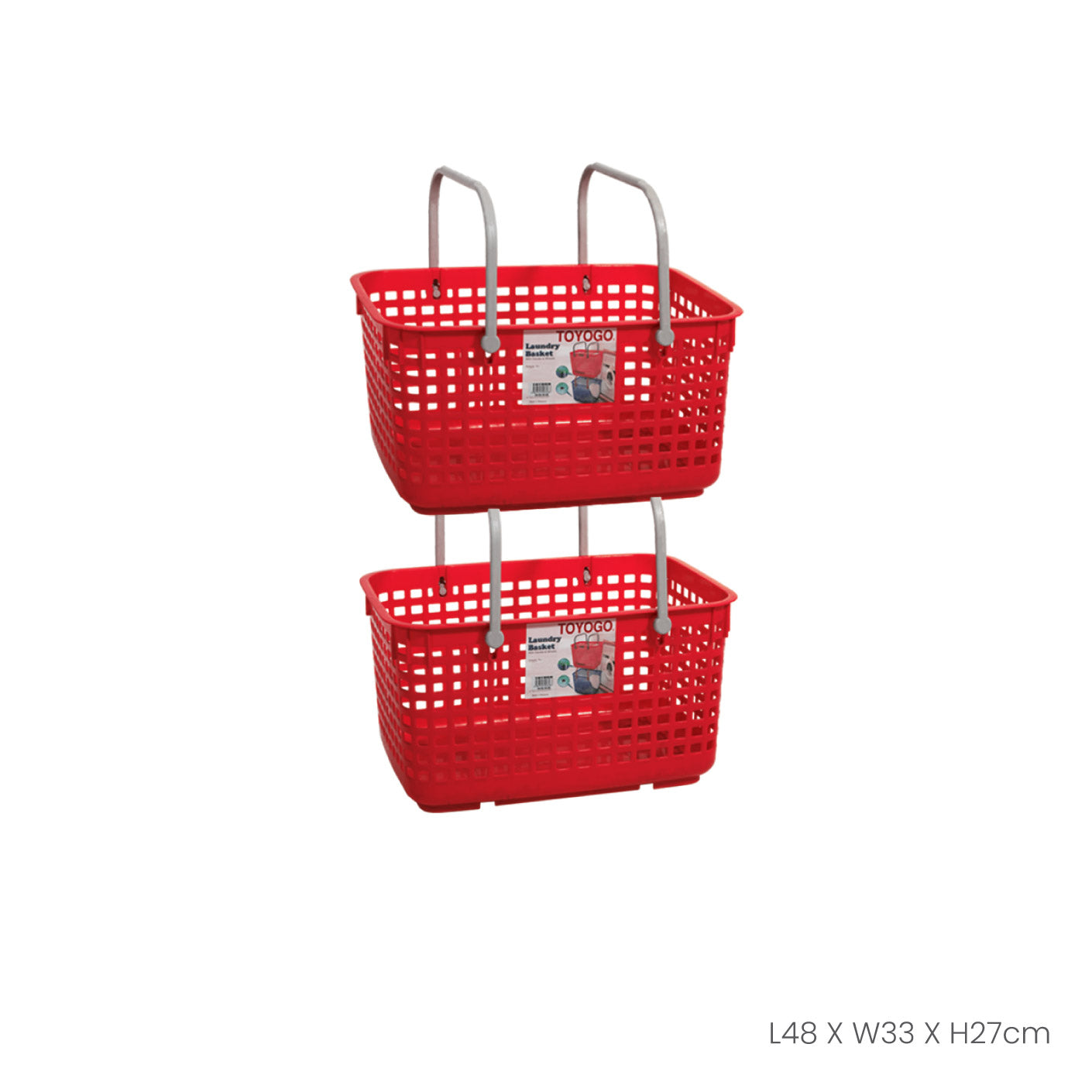 (2PC/PKT) STACKABLE BASKET W/WHEEL (9698-2)