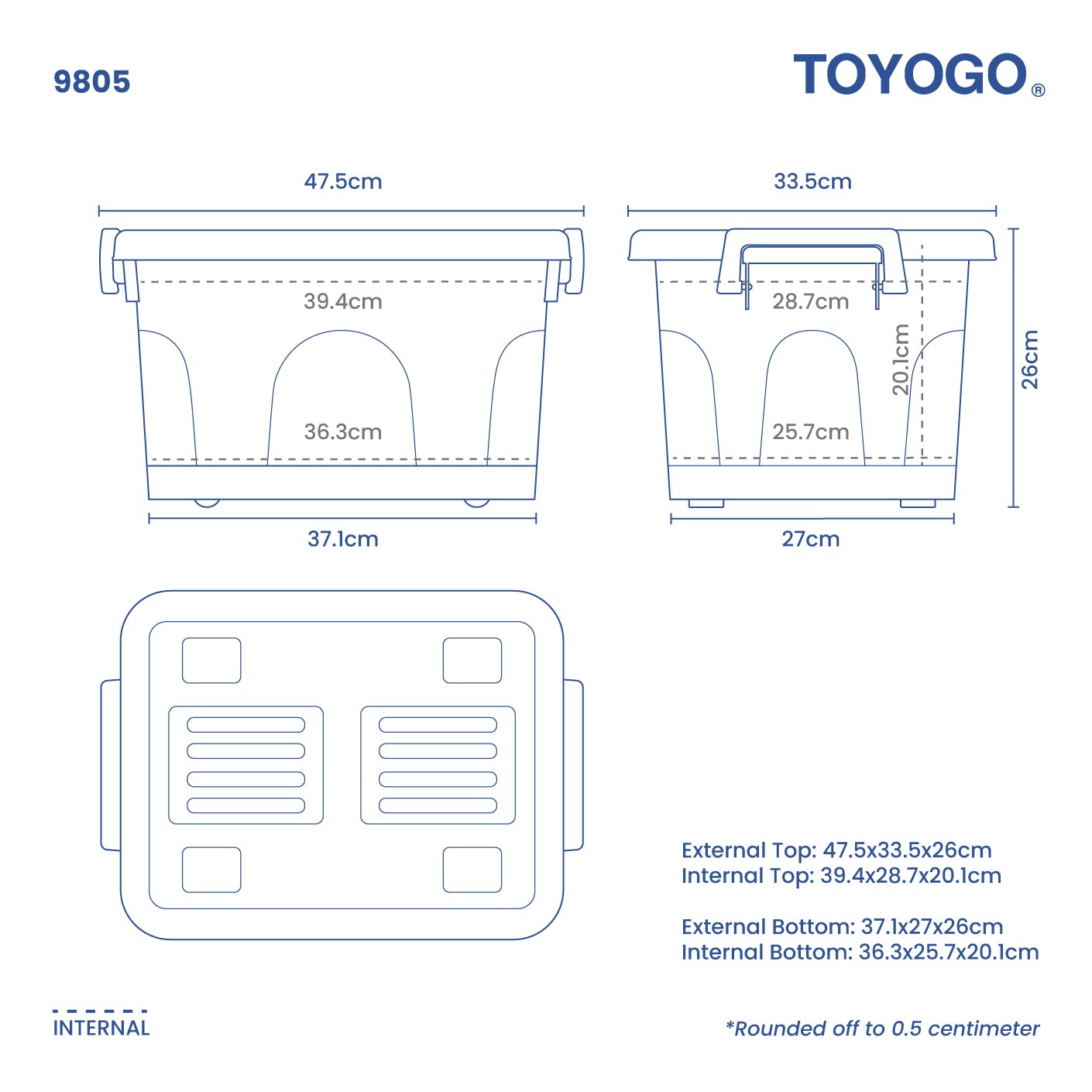 CUTEDY BOX W/WHEELS (M) (9805)