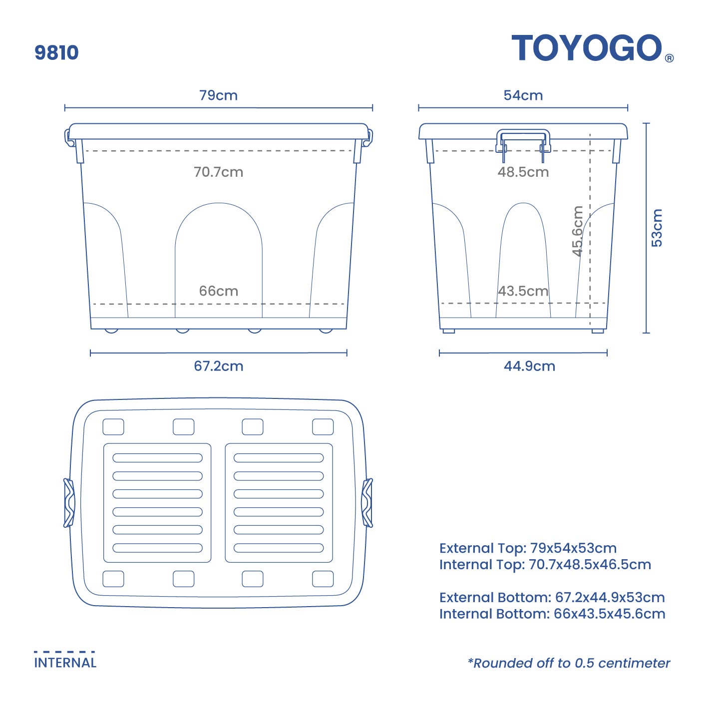 CLOSET BOX W/WHEELS (9810)