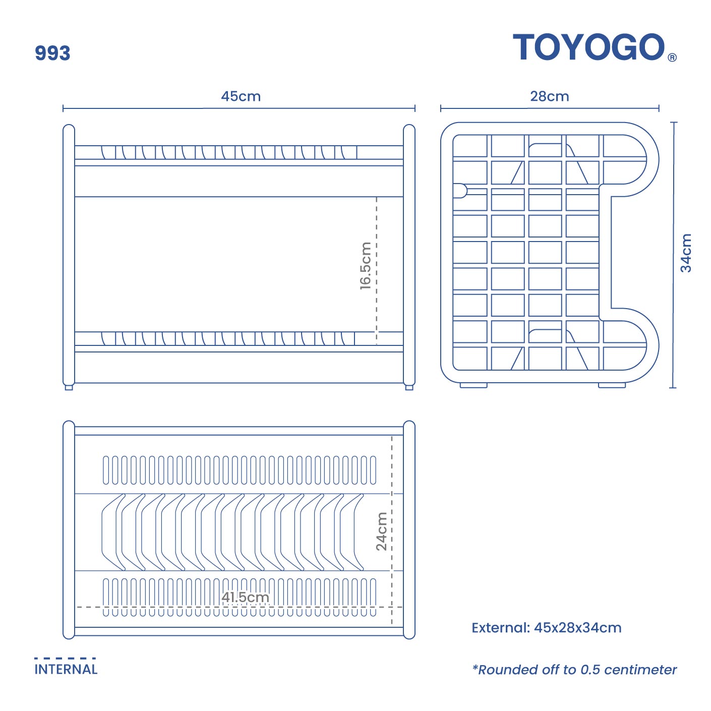 2 LAYER DI-KE DISH RACK (993)