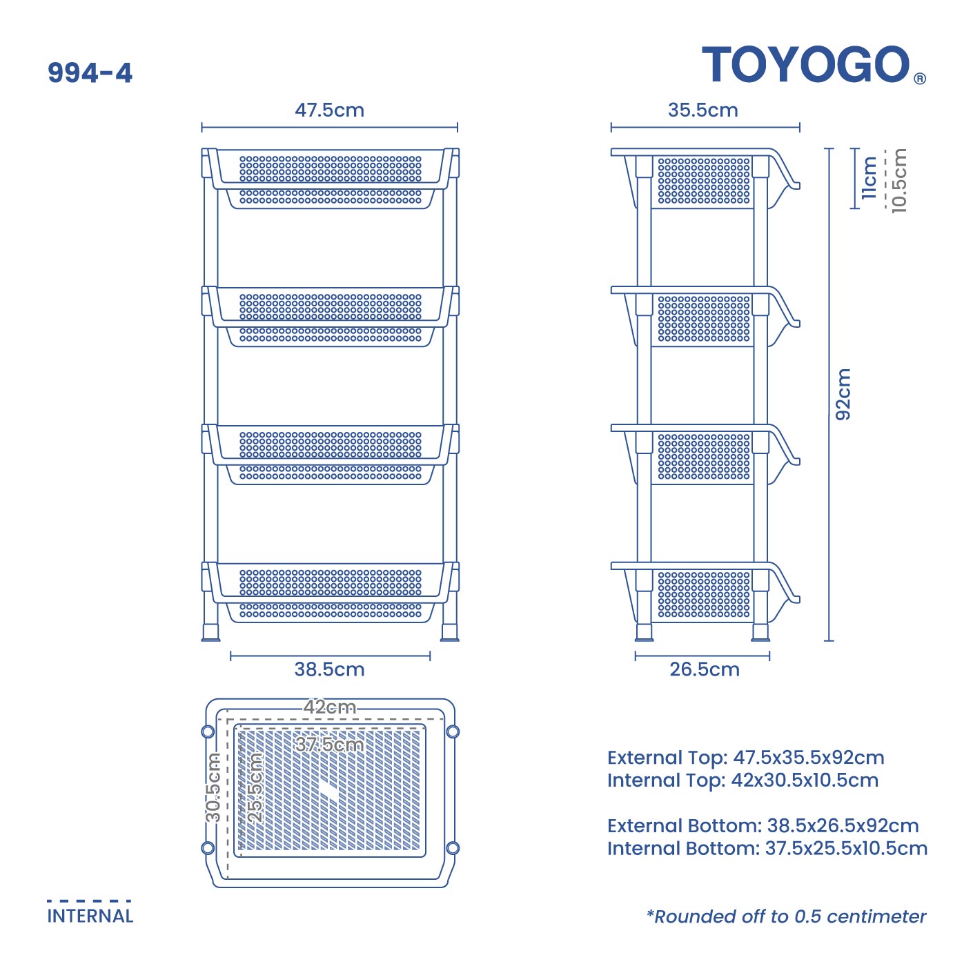4 TIER DOC RACK (994-4)
