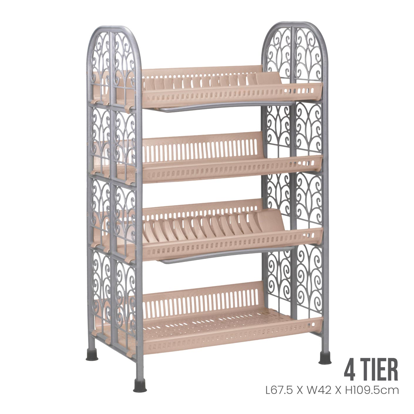 4 TIER HAZER KITCHEN RACK W/DRAINER (998-4)